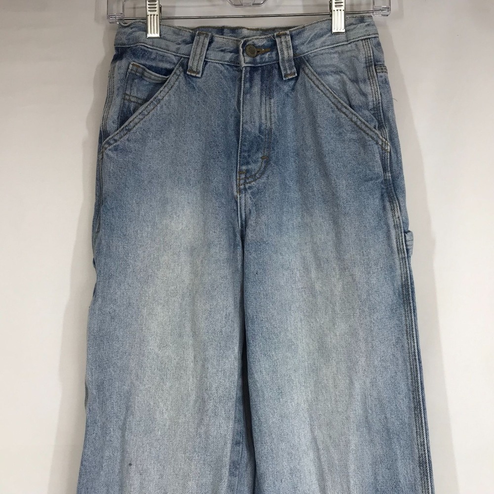 J. GALT - WOMEN'S 5 - BLUE 100% COTTON ADJUSTABALE WAIST CARPENTER JEANS - Picture 2 of 7
